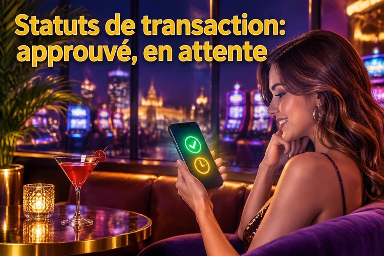 Statuts de transaction: approuvé, en attente